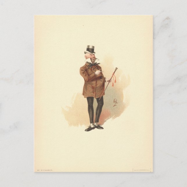 Carte Postale M. Wilkins Micawber David Copperfield (Devant)