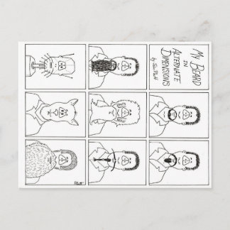 Carte Postale Ma barbe en dimensions alternatives