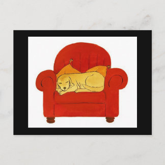 CARTE POSTALE MA CHAISE ROUGE COSY