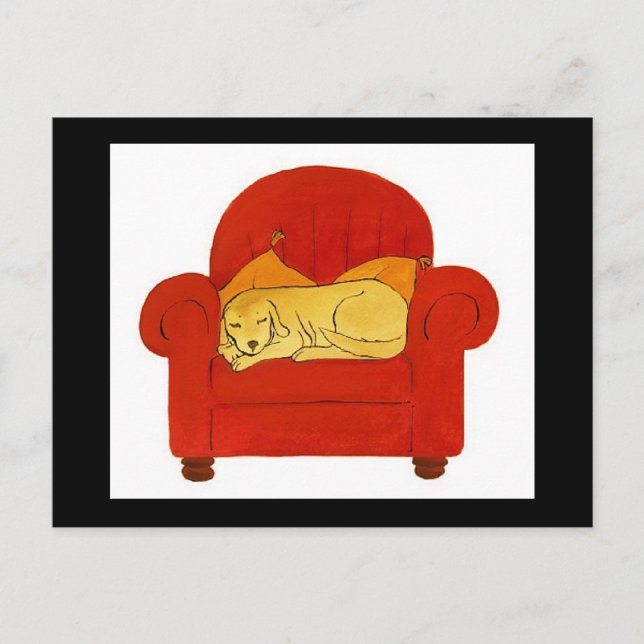 CARTE POSTALE MA CHAISE ROUGE COSY (Devant)