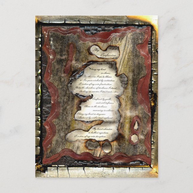Carte Postale Ma confession (Devant)