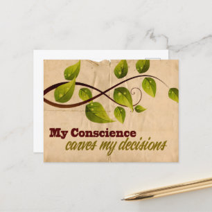 Carte Postale "Ma conscience" Motivation Confirmation