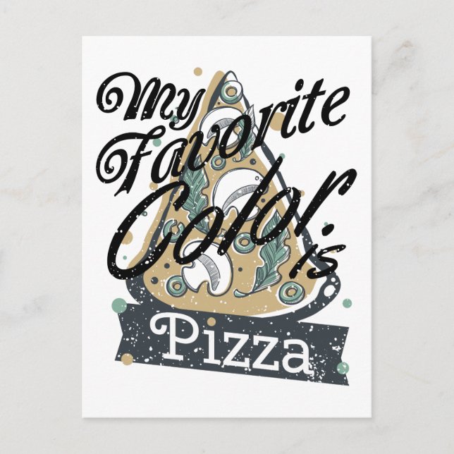 Carte Postale Ma Couleur Favorite Est Pizza Cuisine Lover Food (Devant)