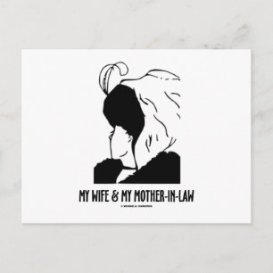 Carte Postale Ma femme et ma belle-mère (illusion optique)