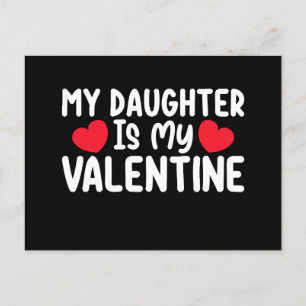 Carte Postale Ma Fille Est Ma Valentine Maman Papa Amour Famille