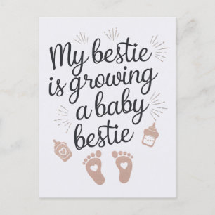 Carte Postale Ma meilleure amie élève une meilleure amie bébé, d
