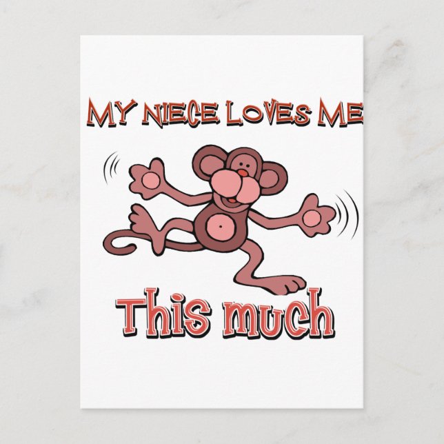 Carte Postale Ma nièce m'aime autant (Devant)