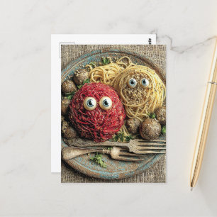 Carte Postale Ma nourriture me regarde