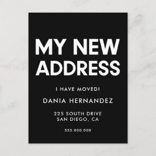 Carte Postale Ma nouvelle adresse faire-part de déplacement mini