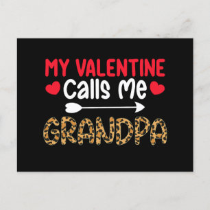 Carte Postale Ma Saint Valentin m'appelle grand-père Leopard Buf