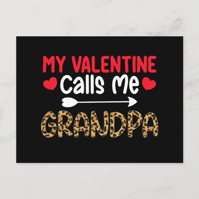 Carte Postale Ma Saint Valentin m'appelle grand-père Leopard Buf (Devant)