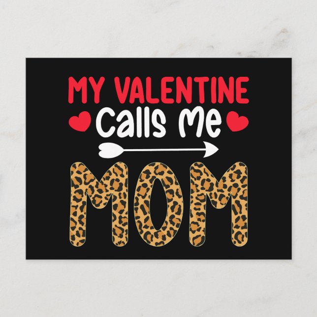 Carte Postale Ma Saint Valentin M'Appelle Maman Leopard Buffalo  (Devant)