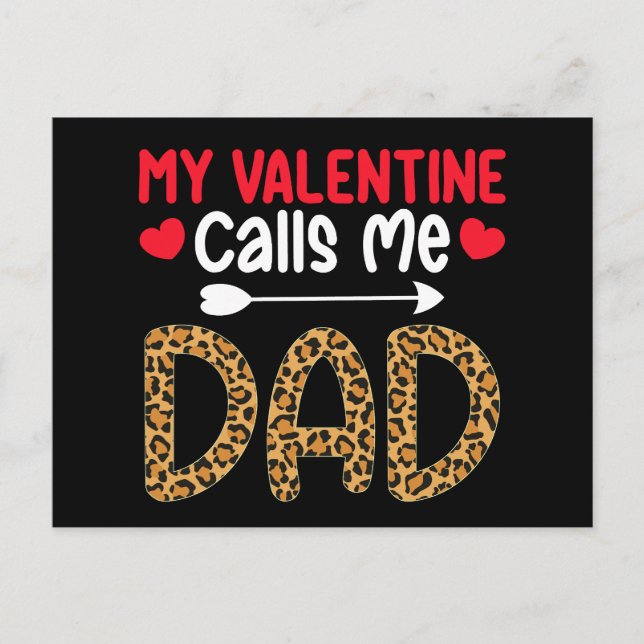 Carte Postale Ma Saint Valentin M'Appelle Papa Leopard Buffalo P (Devant)