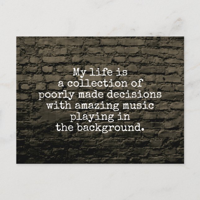 Carte Postale Ma vie est une collection (Devant)