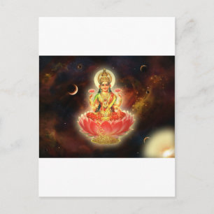 Carte Postale Maa Maha Lakshmi Devi Laxmi Déesse de la richesse