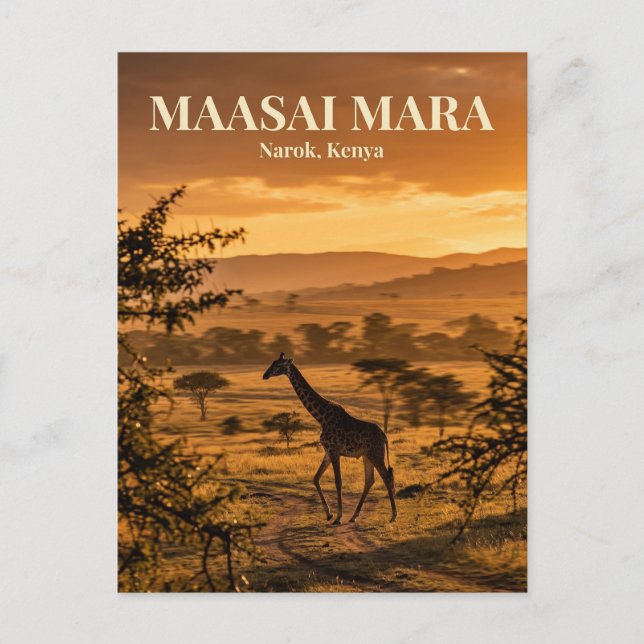 Carte Postale Maasai Mara, Narok, comté de Narok (Devant)