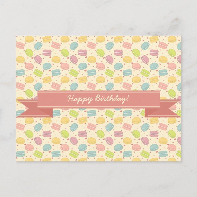 Carte Postale Macaron Love with Ribbon (Devant)