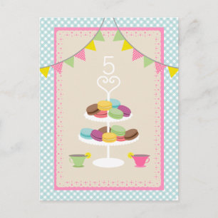 Carte Postale Macarons + Tea Party Invitation