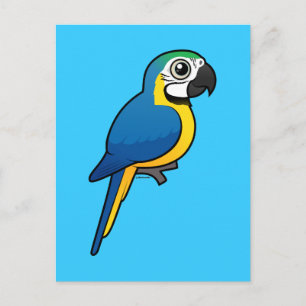 Carte Postale Macaw bleu et jaune