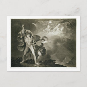 Carte Postale Macbeth, Banquo et les trois sorcières sur la sant