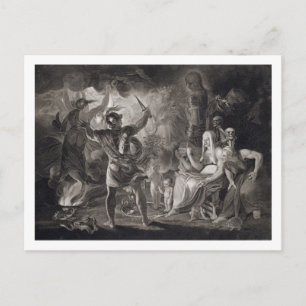 Carte Postale Macbeth, les Trois Sorcières et Hécate dans l'Acte