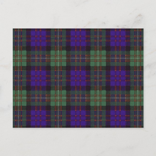 Carte Postale MacDonald de Glengarry Scottish Tartan motif (Devant)