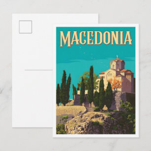 Carte Postale Macédoine Art de voyage vintage