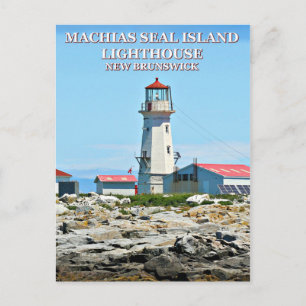 Carte Postale Machias Seal Island Lighthouse, Nouveau-Brunswick 