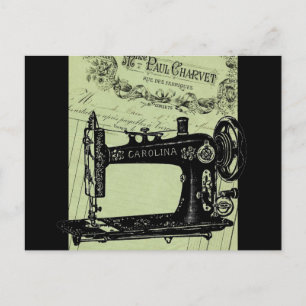 Carte Postale Machine à coudre vintage French Chic