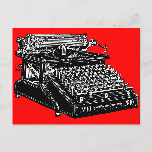 Carte Postale Machine à écrire (Devant)