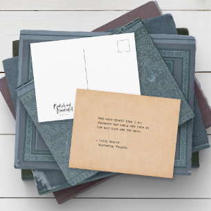 Carte Postale Machine à écrire Emily Bronte Nos âmes sont faites