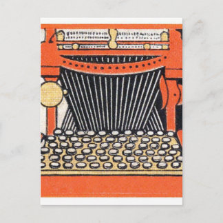 Carte Postale Machine à écrire enchantée