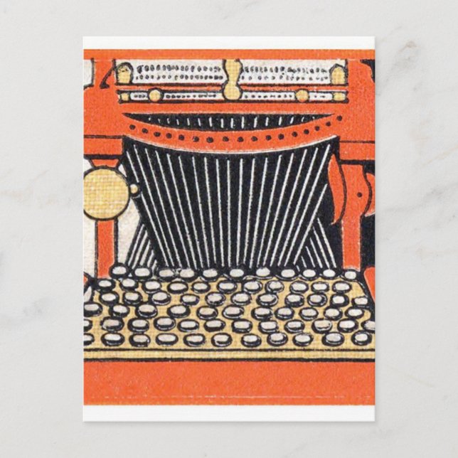 Carte Postale Machine à écrire enchantée (Devant)