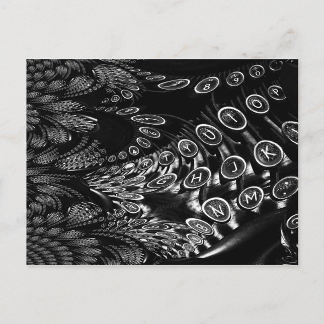 Carte Postale Machine à écrire fractale (Devant)