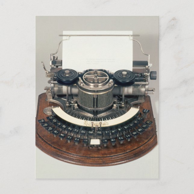 Carte Postale Machine à écrire Hammond, avec clavier idéal (Devant)
