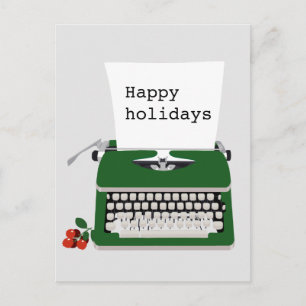 Carte Postale Machine à écrire rétro vintage et conception papie