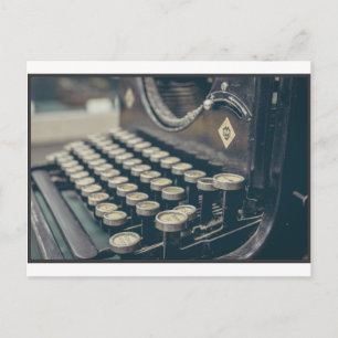 Carte Postale Machine à écrire vintage