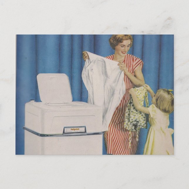 Carte postale Machine à laver (Devant)