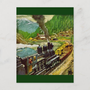 Carte Postale Machine à vapeur
