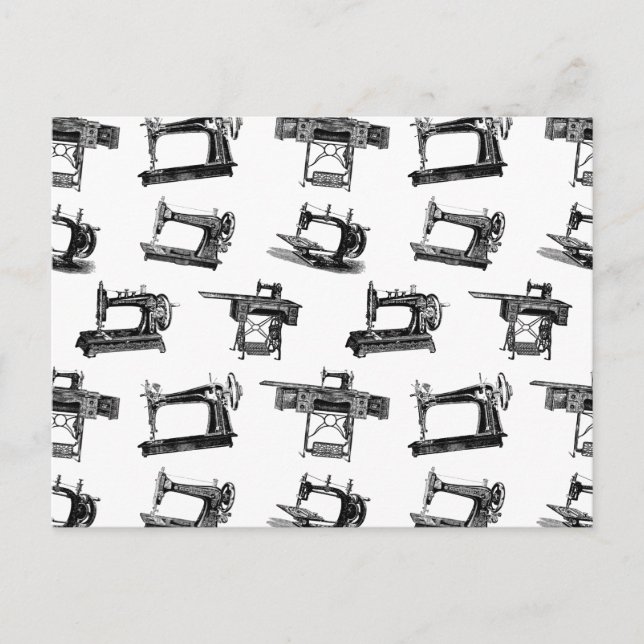 Carte Postale Machines à coudre anciennes COULEUR ARRIÈRE - PLAN (Devant)