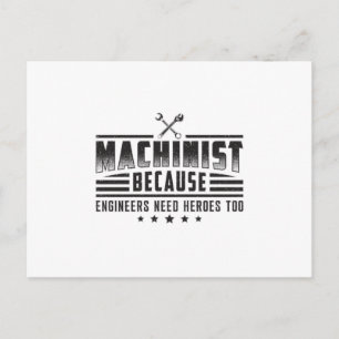 Carte Postale Machiniste Machine CNC Machiniste Idée Cadeau Drôl