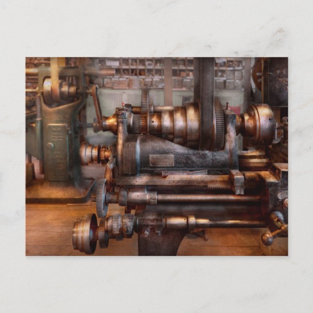 Carte Postale Machiniste - Steampunk - Boîte 5 vitesses semi-aut (Devant)