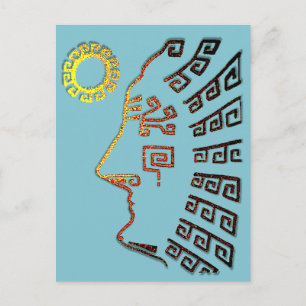 Carte Postale Machu Picchu Cusco Pérou en bleu clair