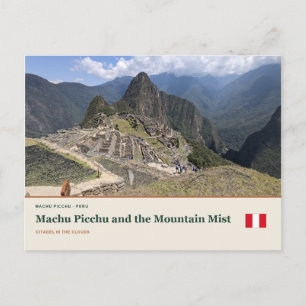 Carte Postale Machu Picchu et la brume de la montagne