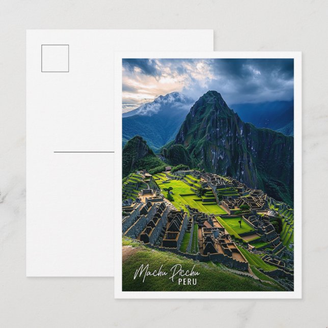 Carte Postale Machu Picchu Pérou est le magnifique lieu touristi (Devant / Derrière)