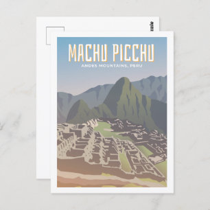 Carte Postale Machu Picchu Pérou Lieu de voyage célèbre