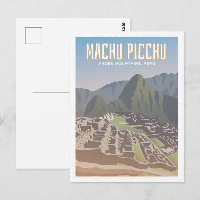 Carte Postale Machu Picchu Pérou Lieu de voyage célèbre (Devant / Derrière)
