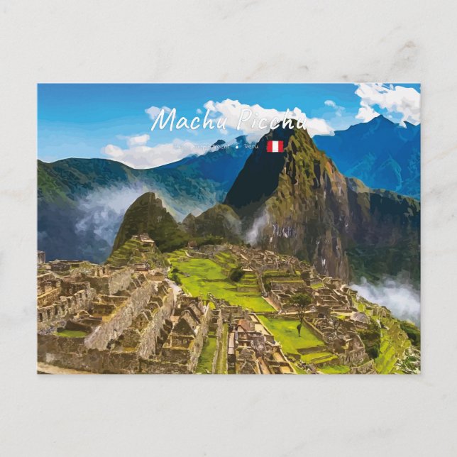 Carte Postale Machu Picchu, Pérou - Ruines de la citadelle inca (Devant)