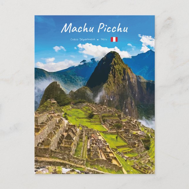 Carte Postale Machu Picchu, Pérou - Ruines de la citadelle inca (Devant)