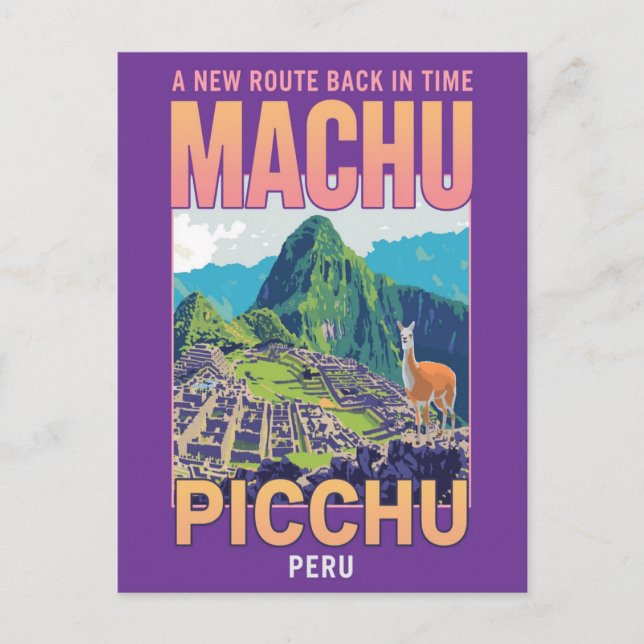 Carte Postale Machu Picchu Pérou Voyage Vintage (Devant)
